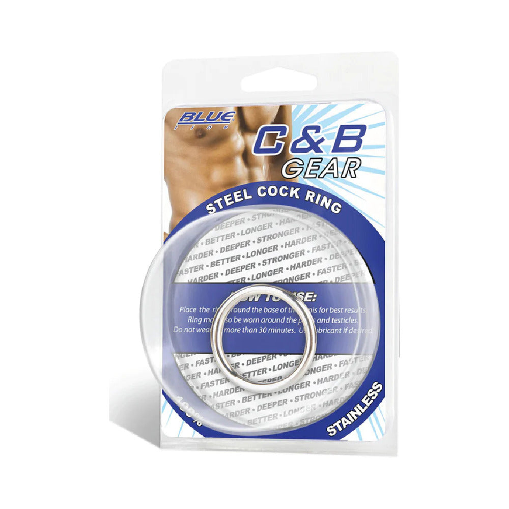 Blue Line C & B Gear Stainless Steel Cock Ring 1.3 in.