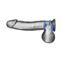 Blue Line C & B Gear 3-Piece Silicone Cock Ring Set Blue