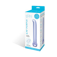 Glas 6.75 in. Purple G-Spot Tickler Glass Dildo