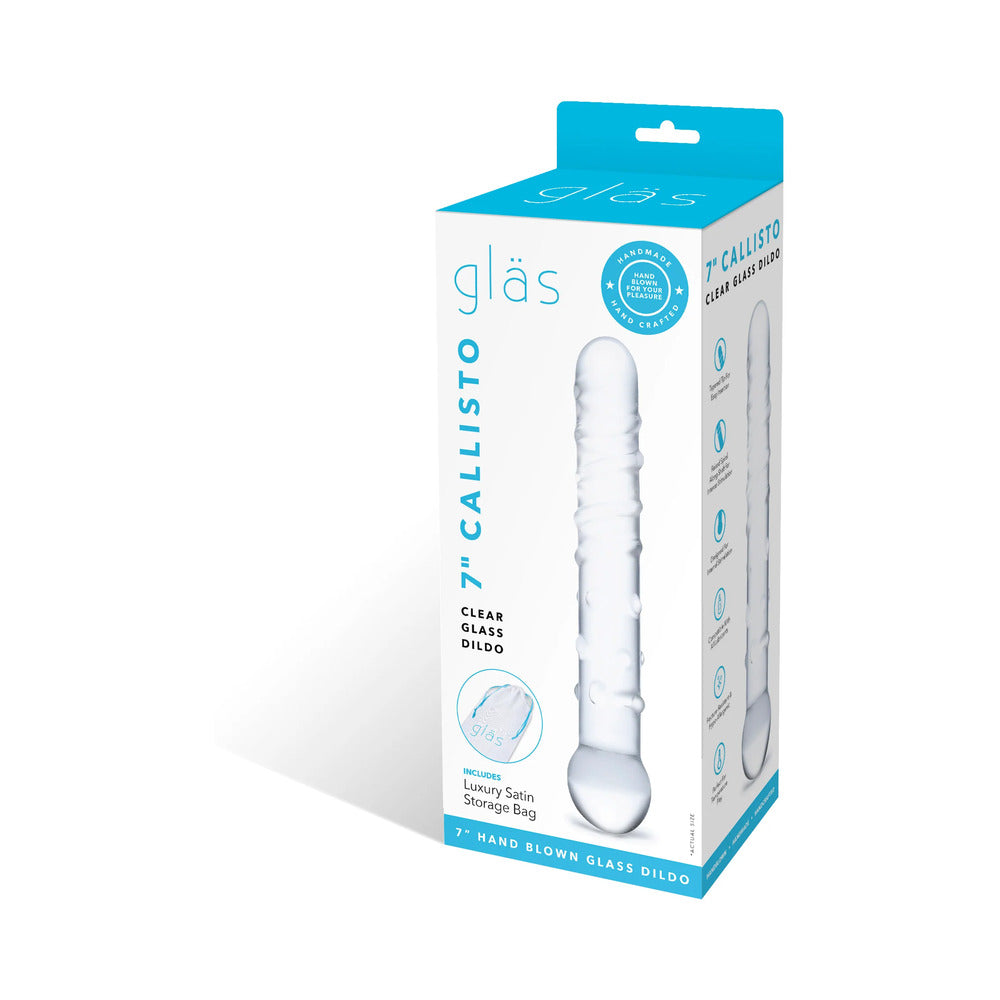 Glas 7 in. Callisto Clear Glass Dildo