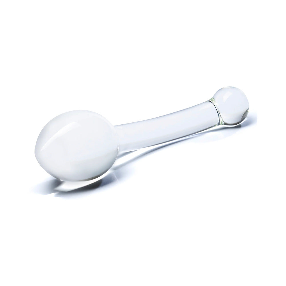 Glas 8 in. Pure Indulgence Anal Slider Prostate Stimulating Glass Dildo