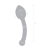 Glas 8 in. Pure Indulgence Anal Slider Prostate Stimulating Glass Dildo