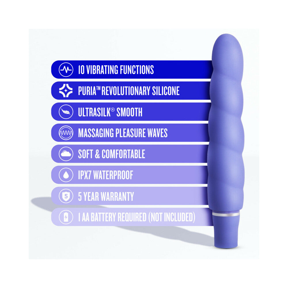 Blush Luxe Anastasia Silicone Slimline Vibrator Periwinkle