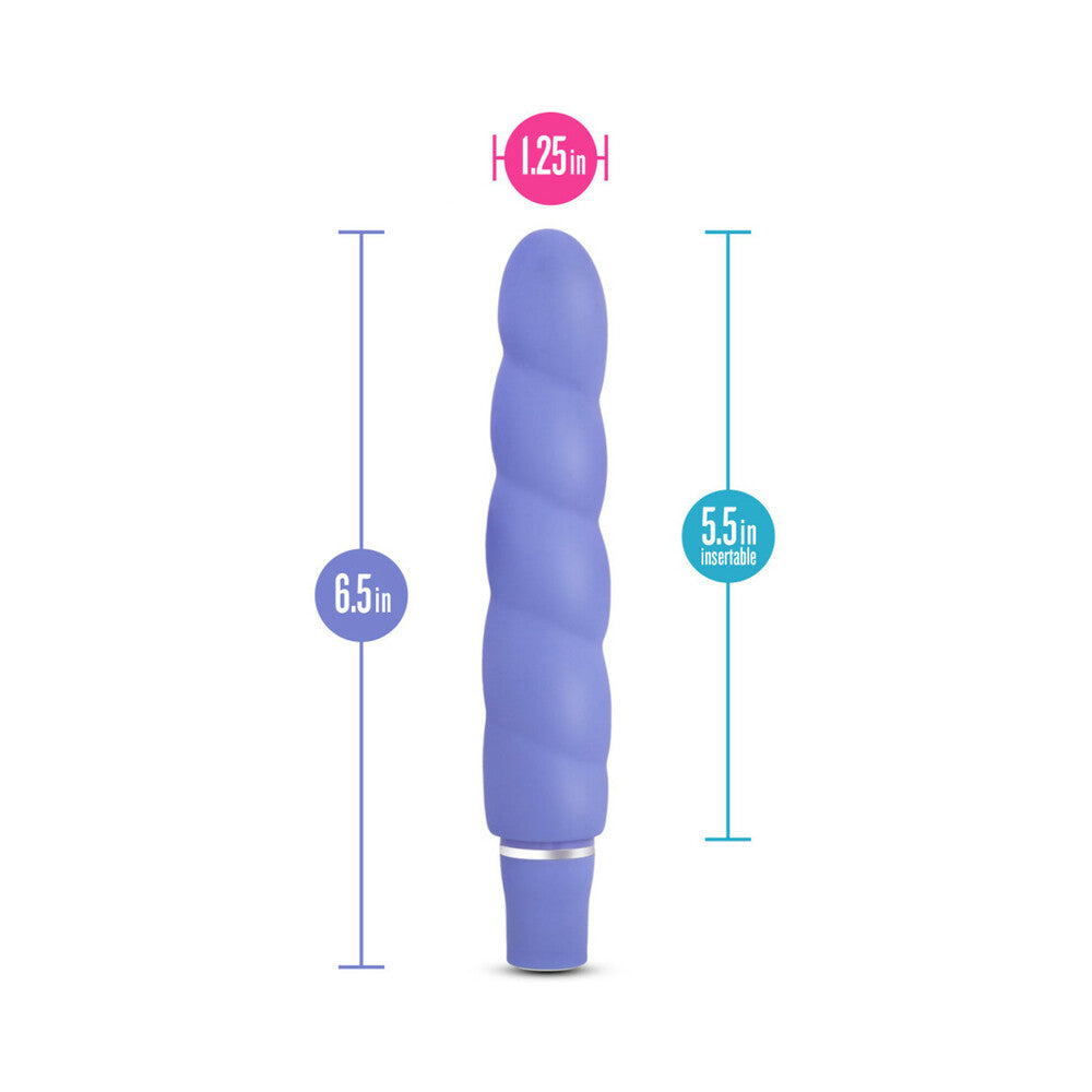 Blush Luxe Anastasia Silicone Slimline Vibrator Periwinkle