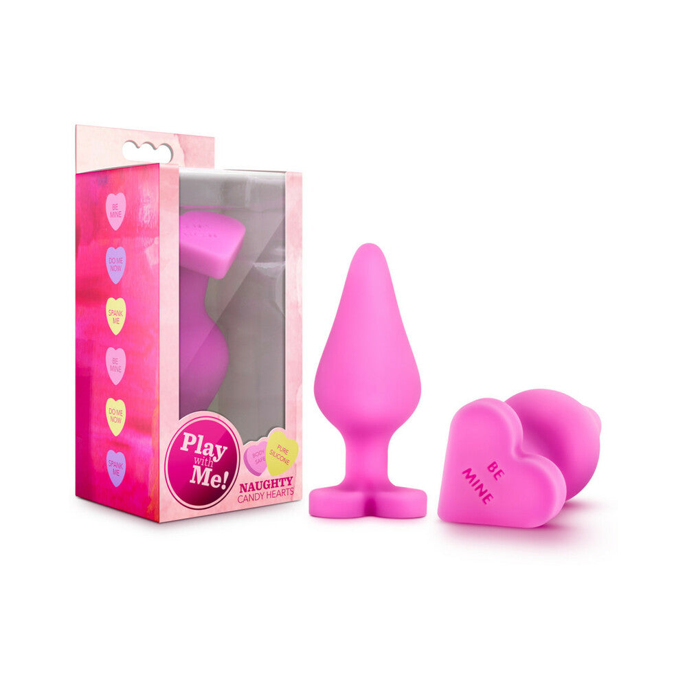 Blush Play with Me Naughty Candy Hearts 'Be Mine' Anal Plug Pink