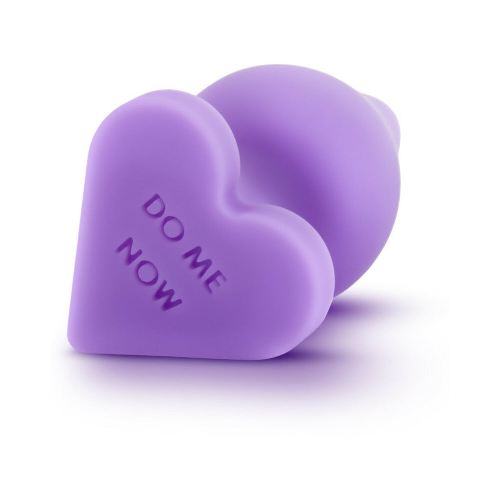 Blush Play with Me Naughty Candy Hearts 'Do Me Now' Anal Plug Purple