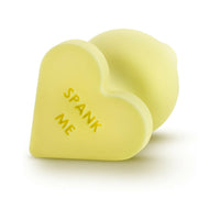 Blush Play with Me Naughty Candy Hearts 'Spank Me' Anal Plug Yellow