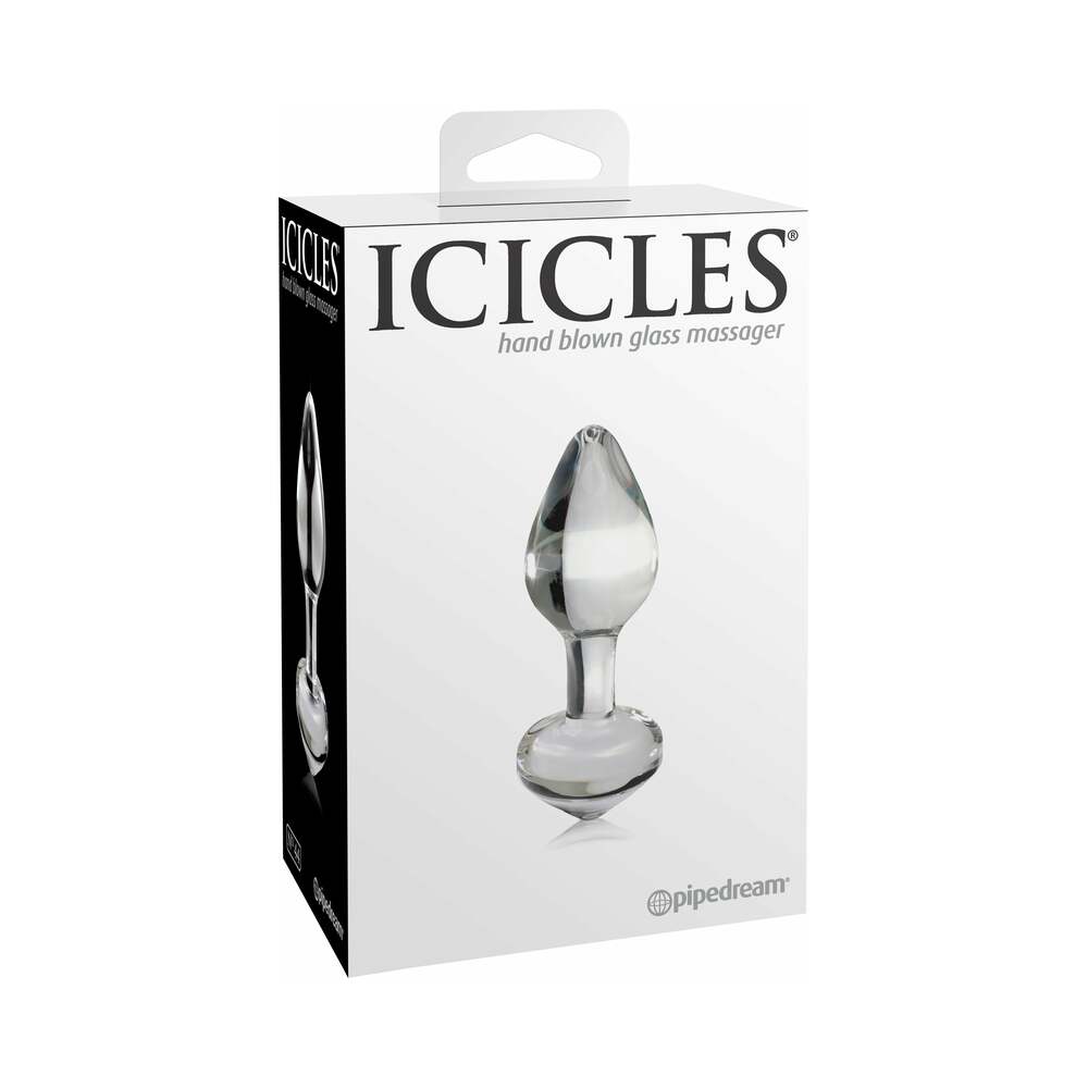 Pipedream Icicles No. 44 Glass Anal Plug 3.25 in. Clear