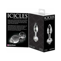 Pipedream Icicles No. 44 Glass Anal Plug 3.25 in. Clear