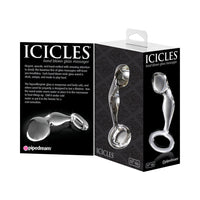 Pipedream Icicles No. 46 Glass Prostate Massager 3.5 in. Clear