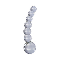 Pipedream Icicles No. 66 Curved Beaded 4.75 in. Glass Dildo Clear