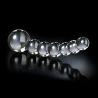 Pipedream Icicles No. 66 Curved Beaded 4.75 in. Glass Dildo Clear