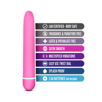 Blush Rose Luxuriate Classic Slimline Vibrator Pink