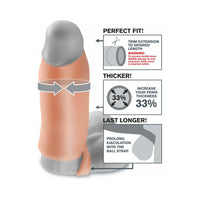 Pipedream Fantasy X-tensions 7 in. Real Feel Enhancer XL Open-Ended Sling Beige