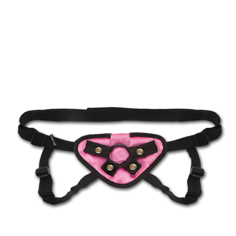 Lux Fetish Neoprene Strap-On Harness Pink
