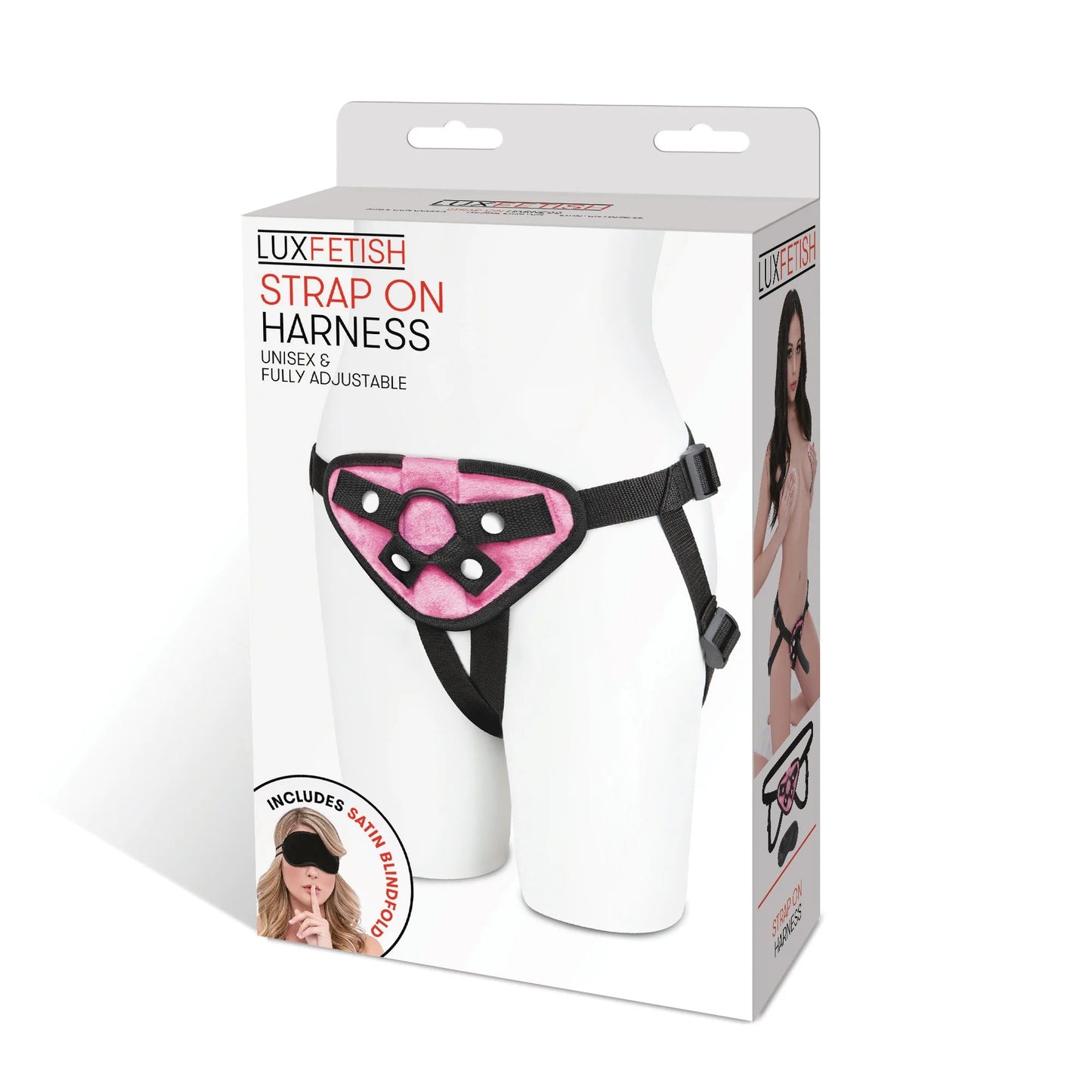 Lux Fetish Neoprene Strap-On Harness Pink