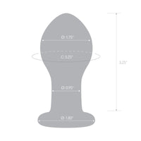 Glas 3.5 in. Galileo Glass Butt Plug