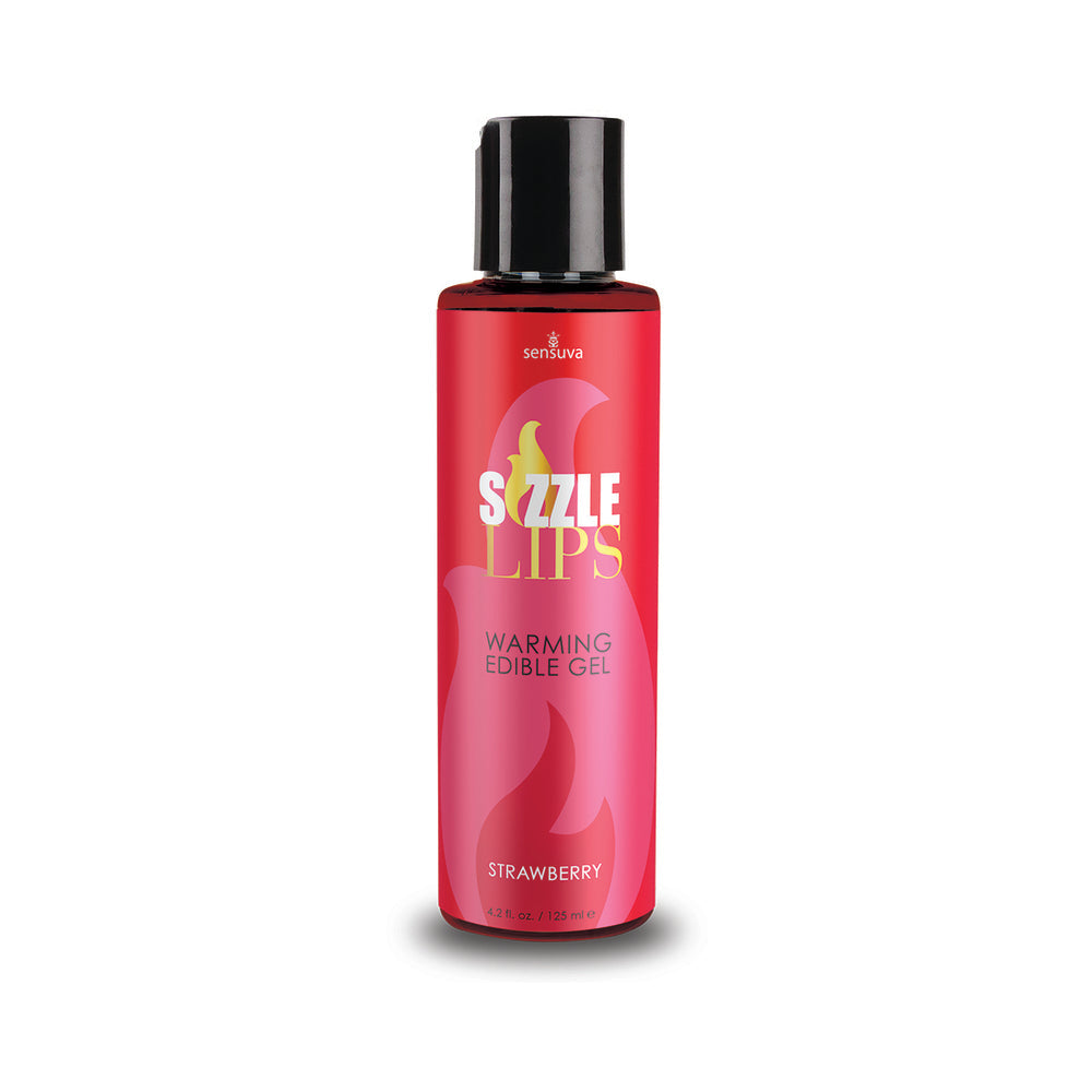 Sizzle Lips Edible Warming Gel Strawberry 4.2oz