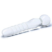 Glas 8 in. Joystick Clear Glass Dildo