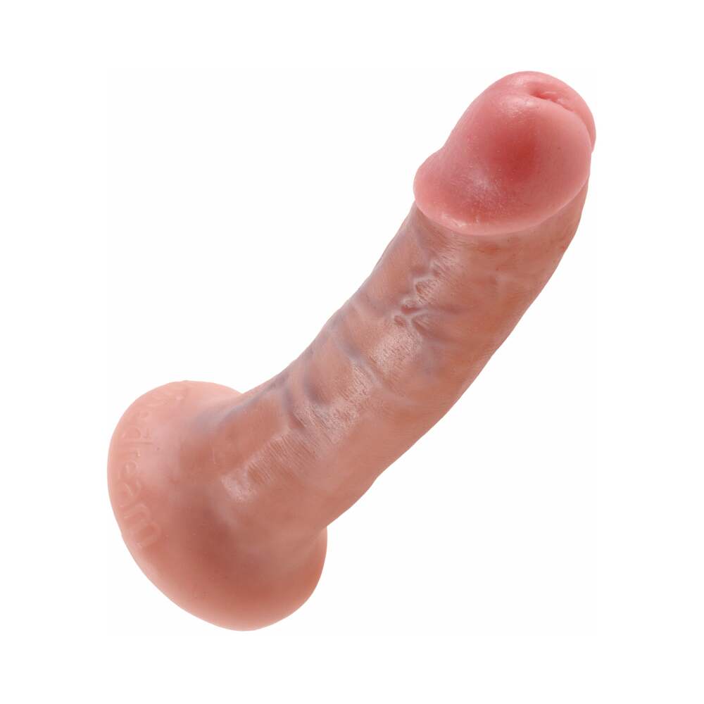 Pipedream King Cock 6 in. Cock Realistic Dildo With Suction Cup Beige