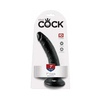 Pipedream King Cock 7 in. Cock Realistic Dildo With Suction Cup Black