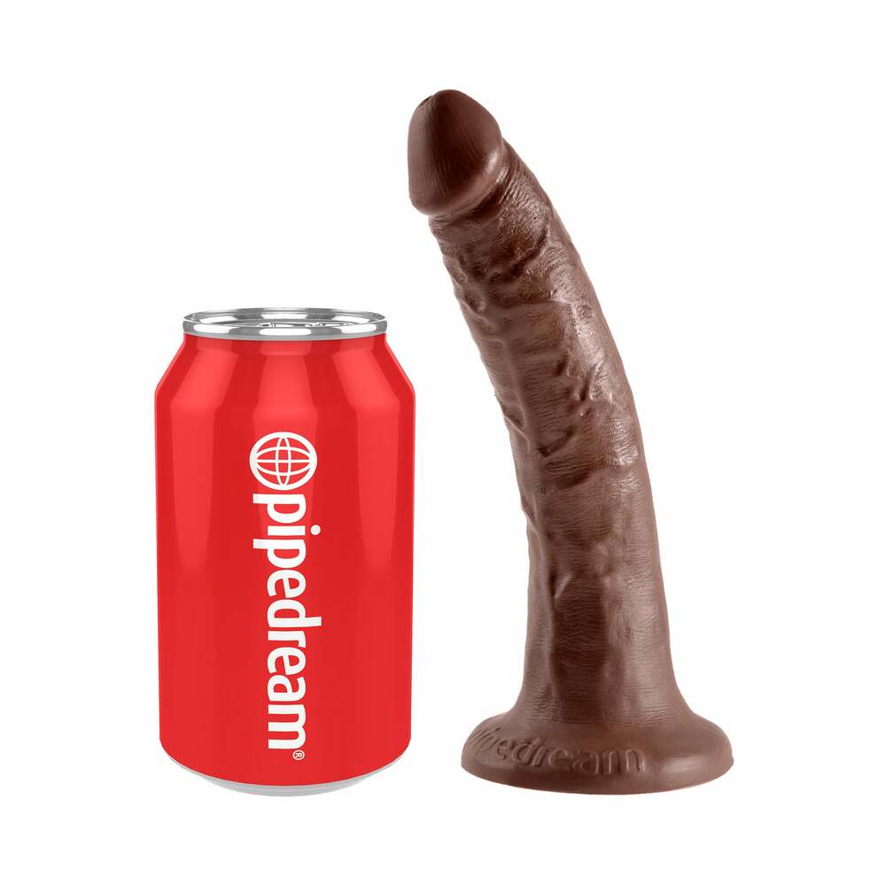 Pipedream King Cock 7 in. Cock Realistic Dildo With Suction Cup Brown