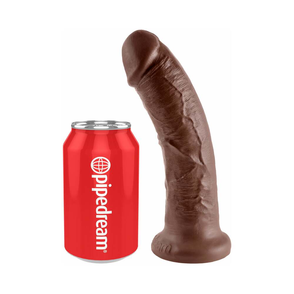 Pipedream King Cock 8 in. Cock Realistic Dildo With Suction Cup Brown