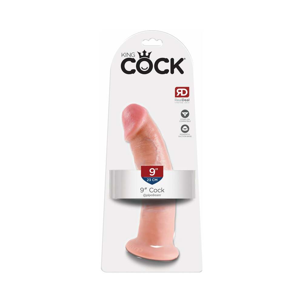 Pipedream King Cock 9 in. Cock Realistic Dildo With Suction Cup Beige