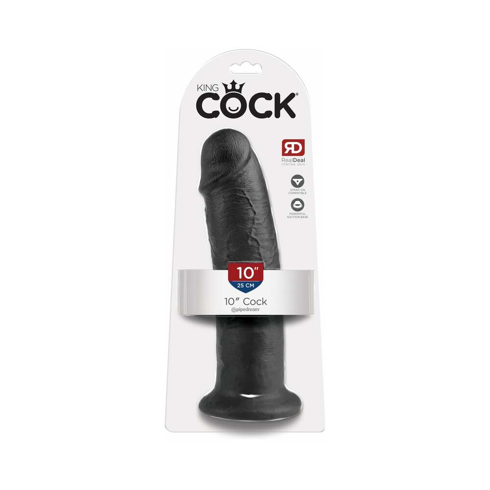 Pipedream King Cock 10 in. Cock Realistic Dildo With Suction Cup Black