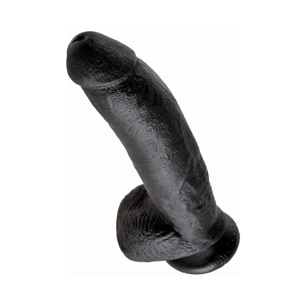 Pipedream King Cock 9 in. Cock With Balls Realistic Suction Cup Dildo Black