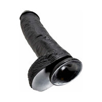 Pipedream King Cock 10 in. Cock With Balls Realistic Suction Cup Dildo Black