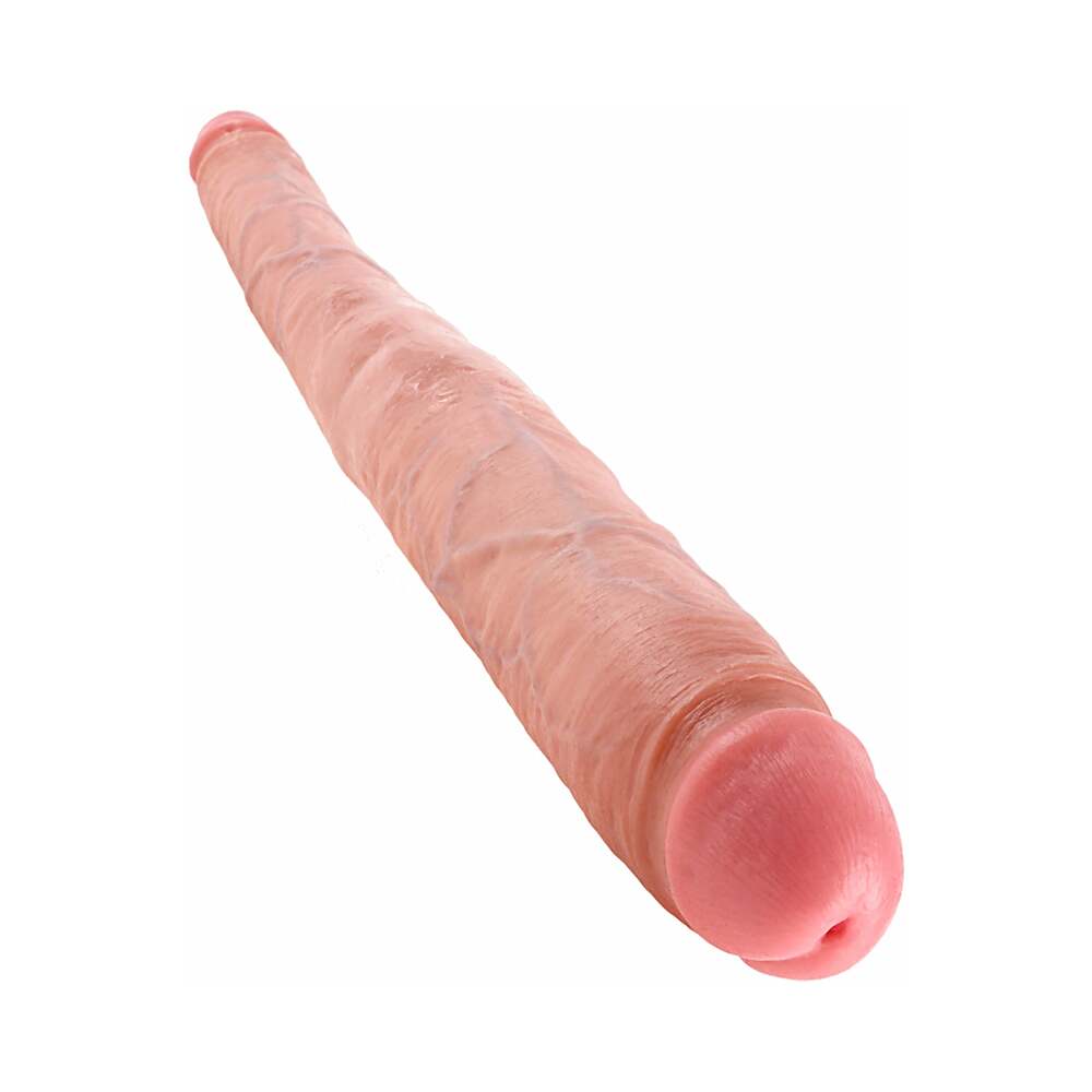 Pipedream King Cock 16 in. Tapered Double Dildo Realistic Beige