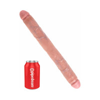 Pipedream King Cock 16 in. Thick Double Dildo Realistic Beige