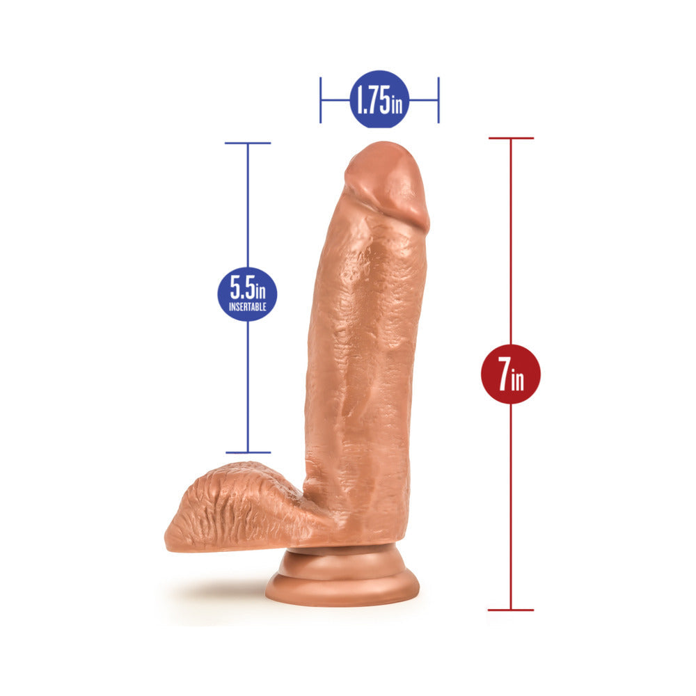 Blush Loverboy Manny The Fireman Realistic 7 in. Dildo with Balls & Suction Cup Tan