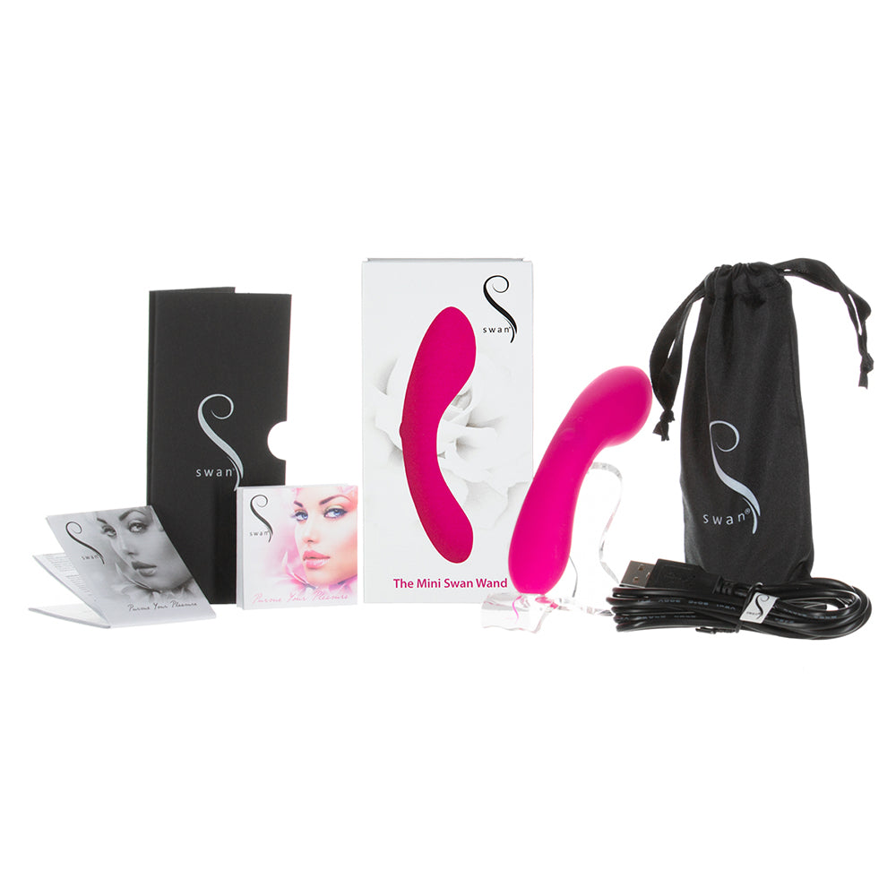 Swan Mini Massager Wand Rechargeable, Waterproof, Multispeed