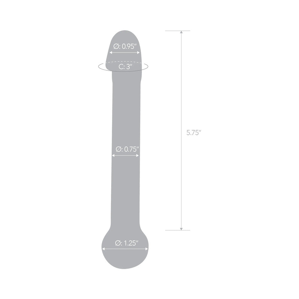 Glas 7 in. Realistic Head Glass Dildo