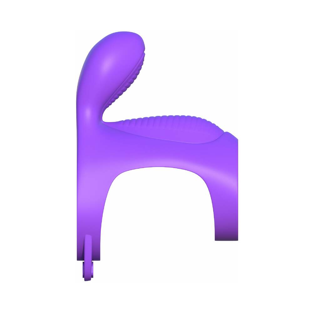 Pipedream Fantasy C-Ringz Ultimate Couples Cage Vibrating Silicone Cock Sheath With Clitoral Stimulation Purple
