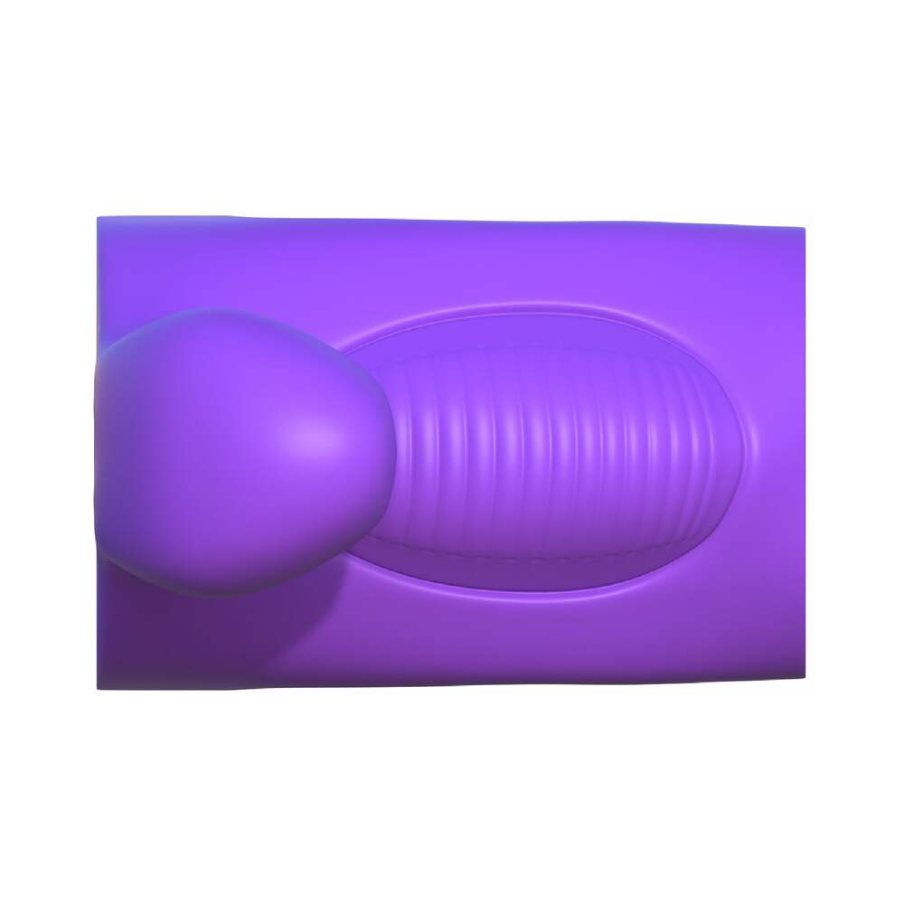 Pipedream Fantasy C-Ringz Ultimate Couples Cage Vibrating Silicone Cock Sheath With Clitoral Stimulation Purple