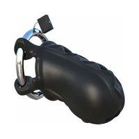 Pipedream Fantasy C-Ringz Extreme Silicone Cock Blocker Locking Chastity Cage Black