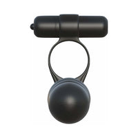 Pipedream Fantasy C-Ringz Posable Partner Double Penetrator Vibrating Silicone Dual Entry Cockring Black