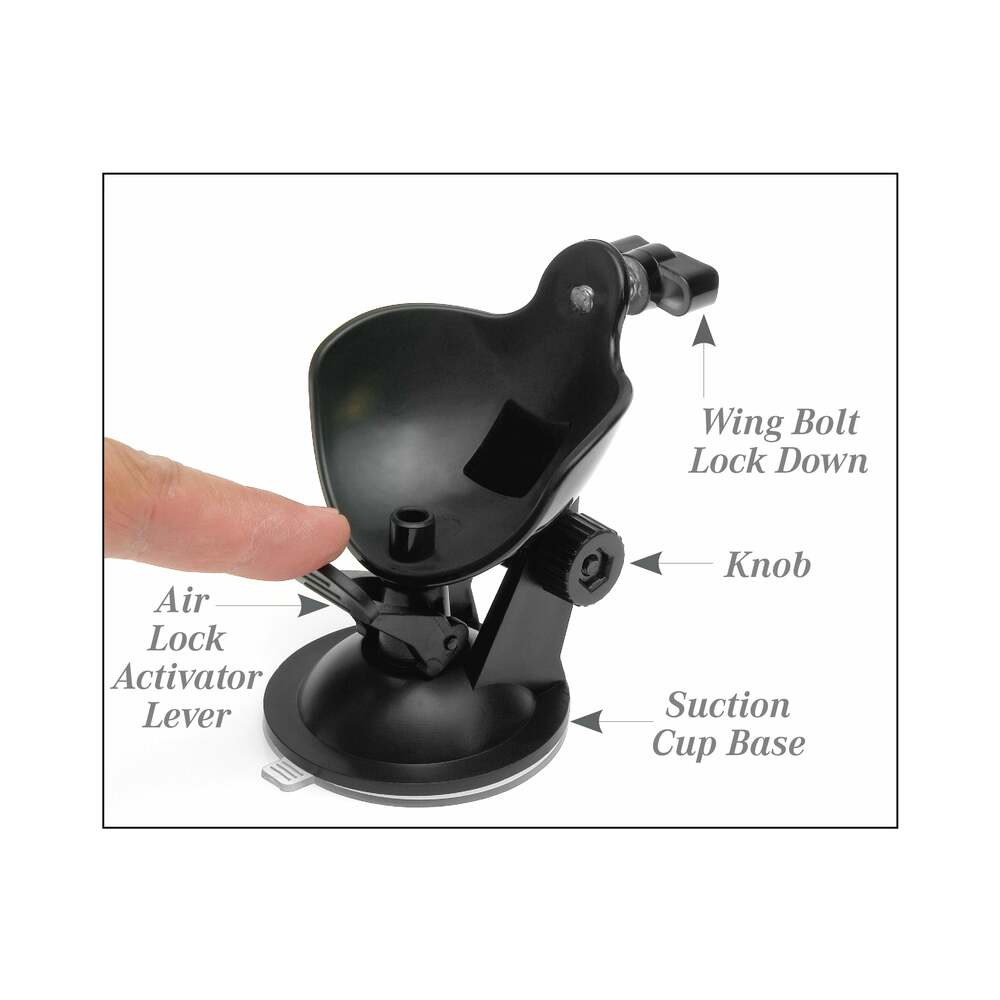 PDX Mega-Bator Pussy Rechargeable Rotating Thrusting Stroker With Hands-Free Suction Cup Clear/White