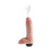 Pipedream King Cock 8 in. Squirting Cock With Balls Realistic Dildo Beige