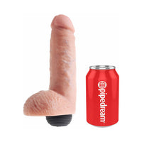 Pipedream King Cock 8 in. Squirting Cock With Balls Realistic Dildo Beige