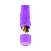 Pipedream Neon Ribbed Rocket Waterproof Slimline Vibrator Purple