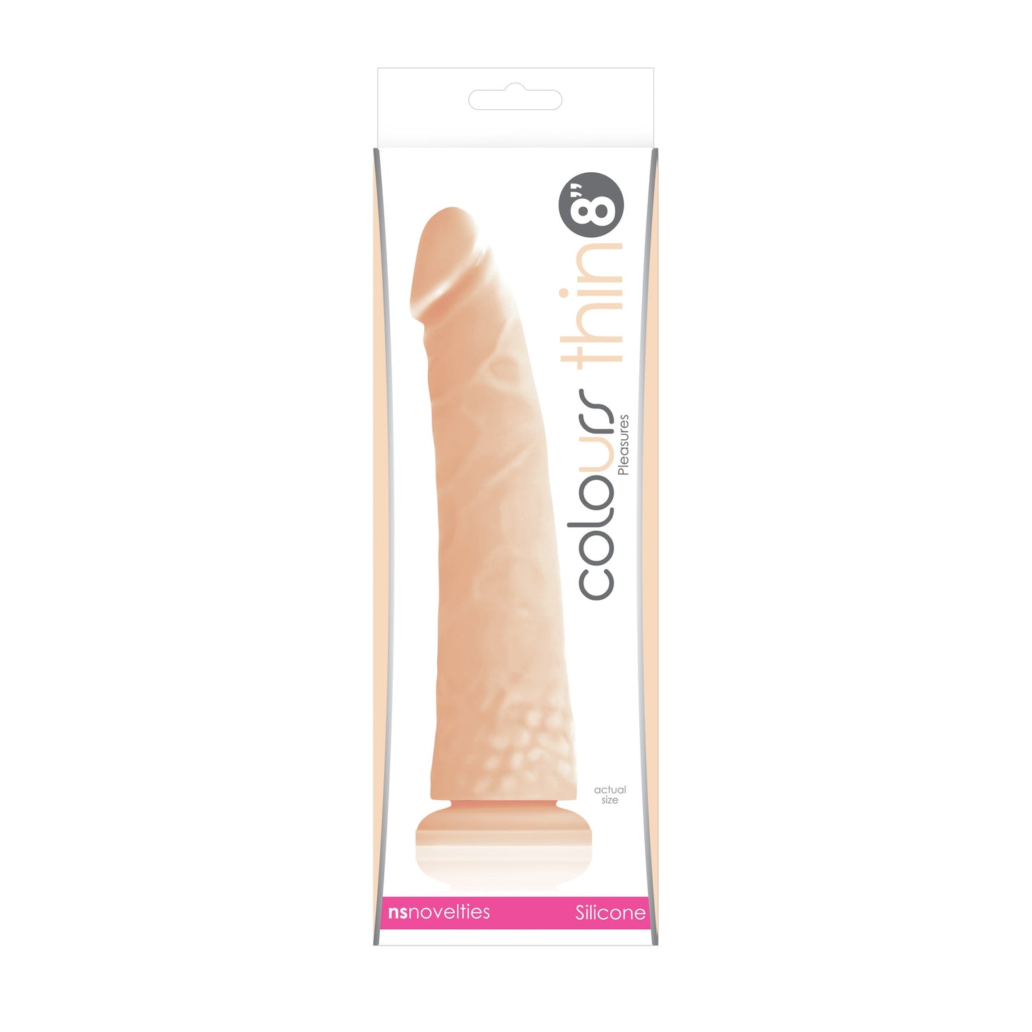 Colours Pleasures Thin 8 in. Dildo Beige