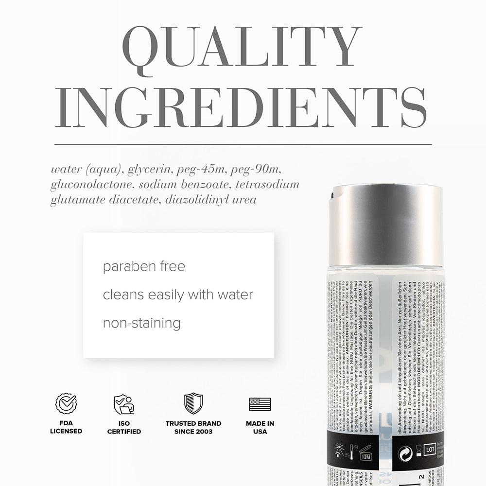 JO Nuru Massage Gel (Fragrance Free) 8 fl oz / 240 ml