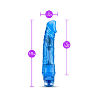 Blush B Yours Vibe 6 Realistic 9.25 in. Vibrating Dildo Blue