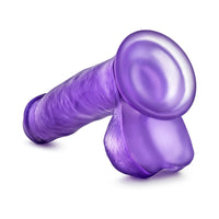 Blush B Yours Sweet 'n Hard 1 Realistic 7 in. Dildo with Balls & Suction Cup Purple