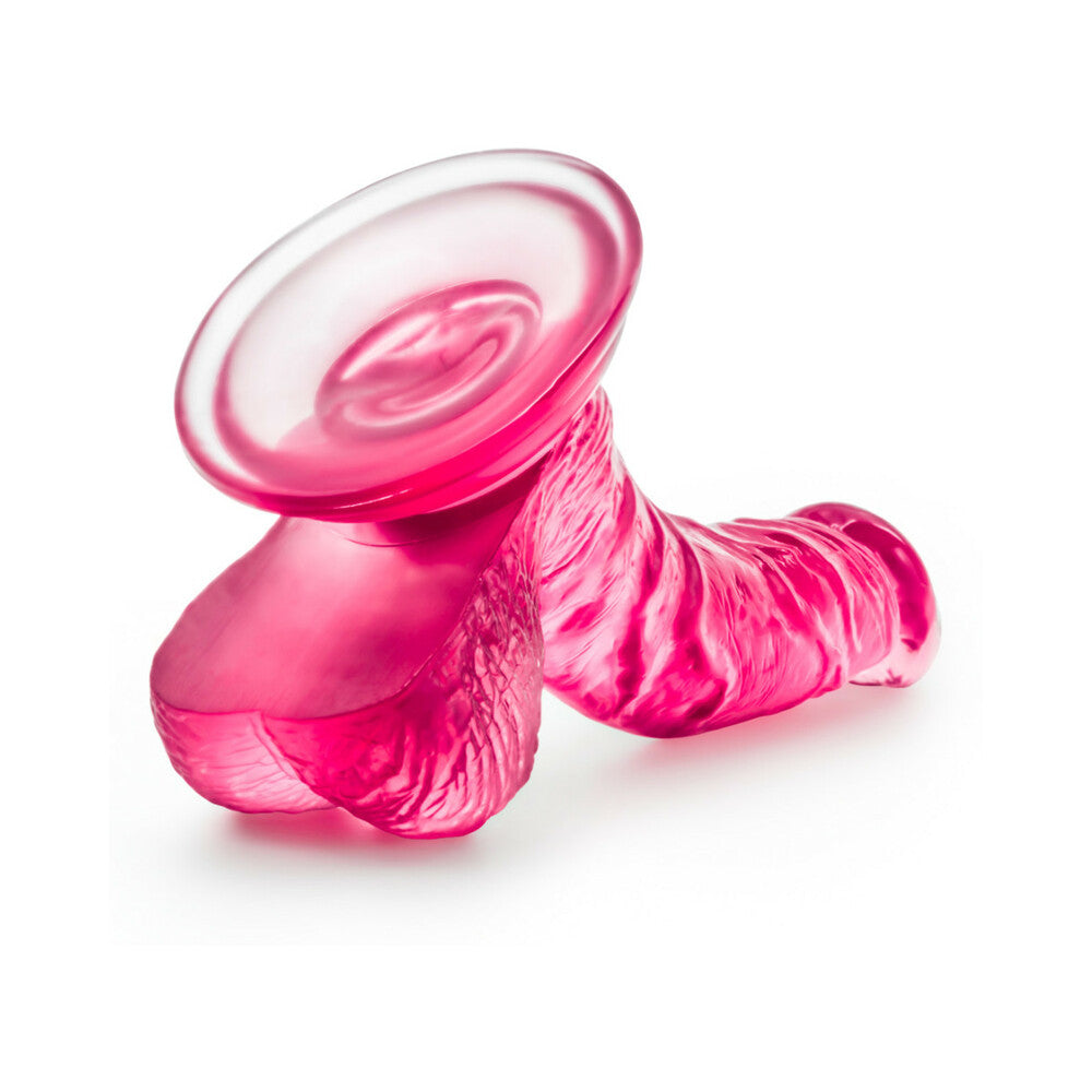 Blush B Yours Sweet 'n Hard 8 Realistic 6.5 in. Dildo with Balls & Suction Cup Pink