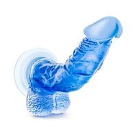 Blush B Yours Sweet 'n Hard 7 Realistic 8.5 in. Dildo with Balls & Suction Cup Blue